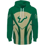south florida bulls concentric lines green black hoodie best selling