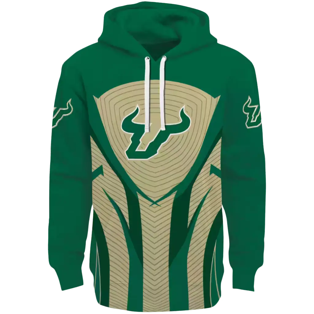 south florida bulls concentric lines green black hoodie best selling south florida bulls concentric lines green black hoodie best selling