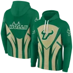 south florida bulls concentric lines green black hoodie best selling