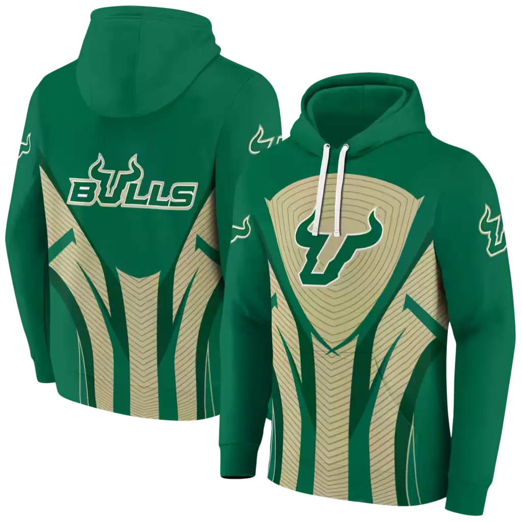 south florida bulls concentric lines green black hoodie fashion forward south florida bulls concentric lines green black hoodie fashion forward
