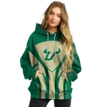 south florida bulls concentric lines green black hoodie best selling