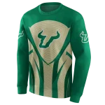 south florida bulls concentric lines green black hoodie best selling