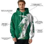 south florida bulls dynamic slash green white hoodie best selling