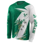 south florida bulls dynamic slash green white hoodie best selling