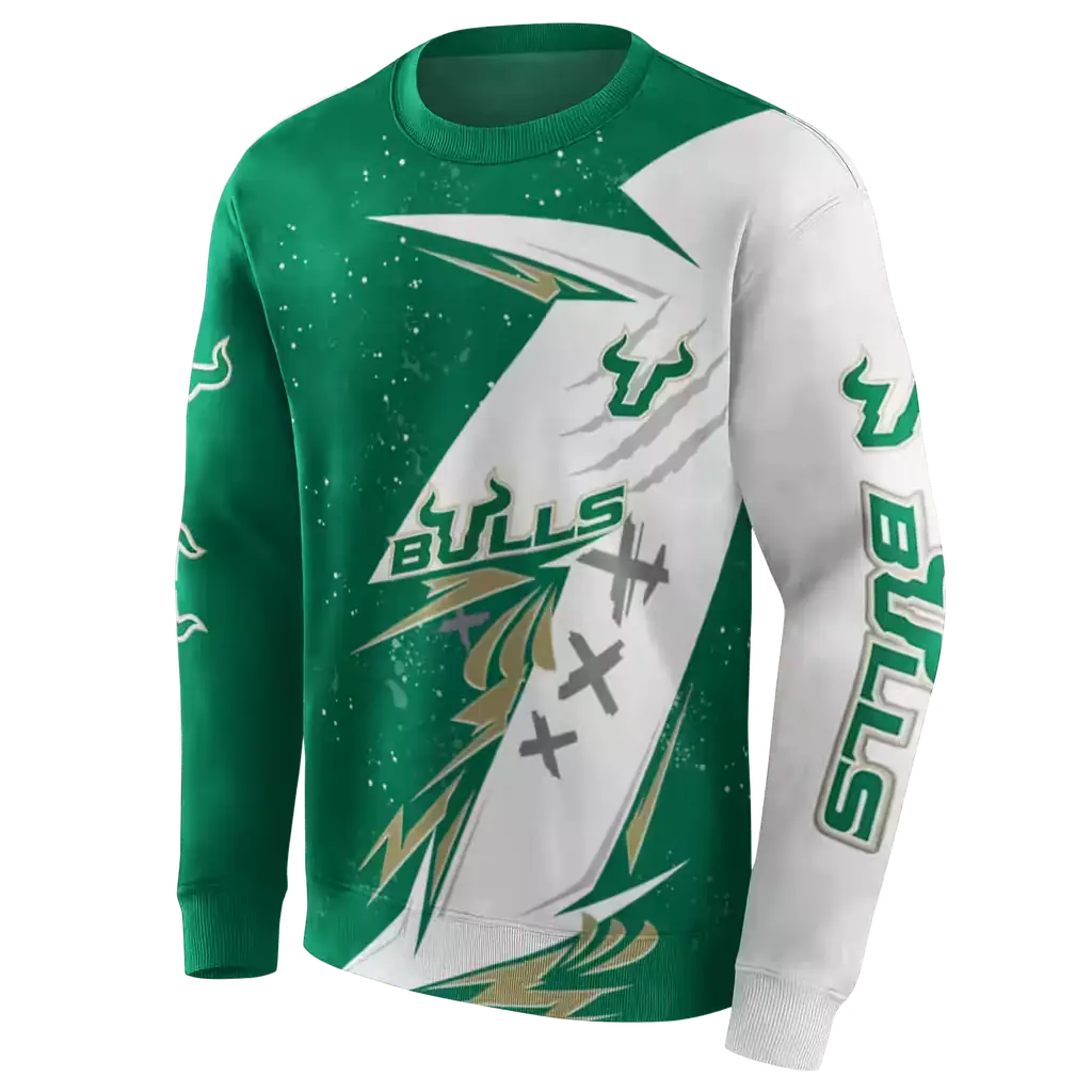south florida bulls dynamic slash green white hoodie new arrival south florida bulls dynamic slash green white hoodie new arrival