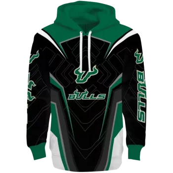 south florida bulls futuristic pattern green black hoodie best selling