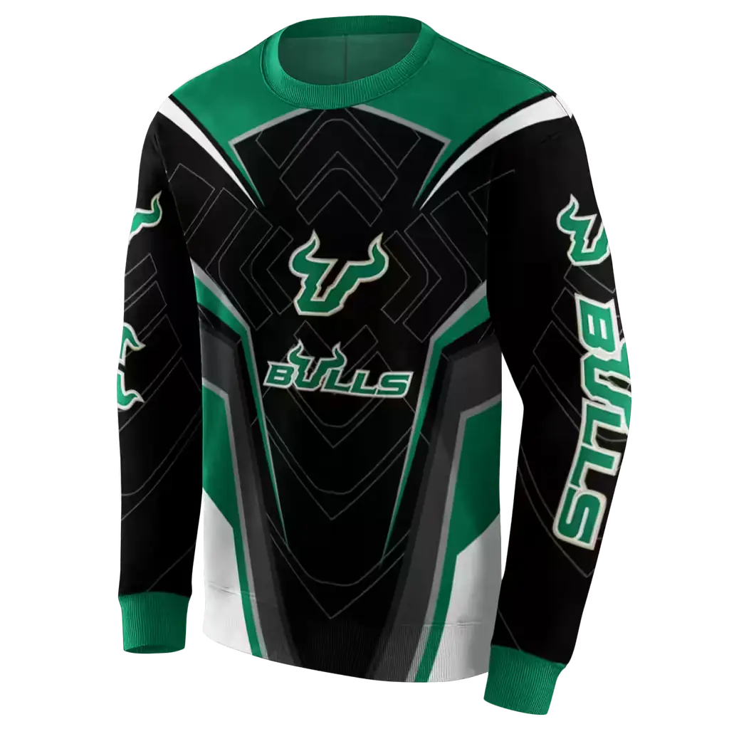 south florida bulls futuristic pattern green black hoodie new arrival south florida bulls futuristic pattern green black hoodie new arrival
