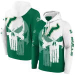 south florida bulls graphic punisher green white hoodie best selling
