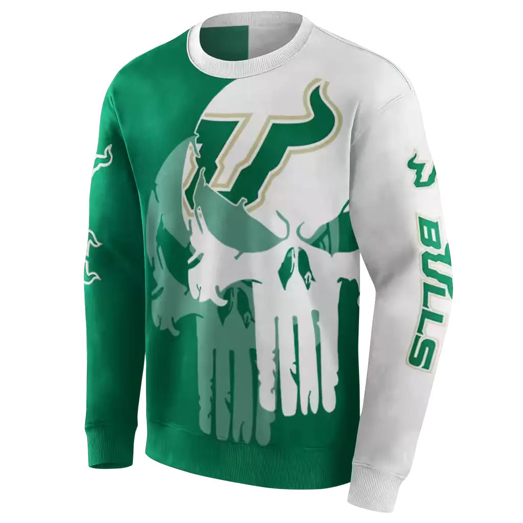 south florida bulls graphic punisher green white hoodie new arrival south florida bulls graphic punisher green white hoodie new arrival