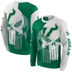 south florida bulls graphic punisher green white hoodie best selling