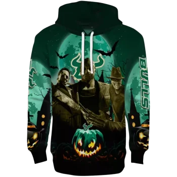 south florida bulls halloween vibes green black hoodie best selling