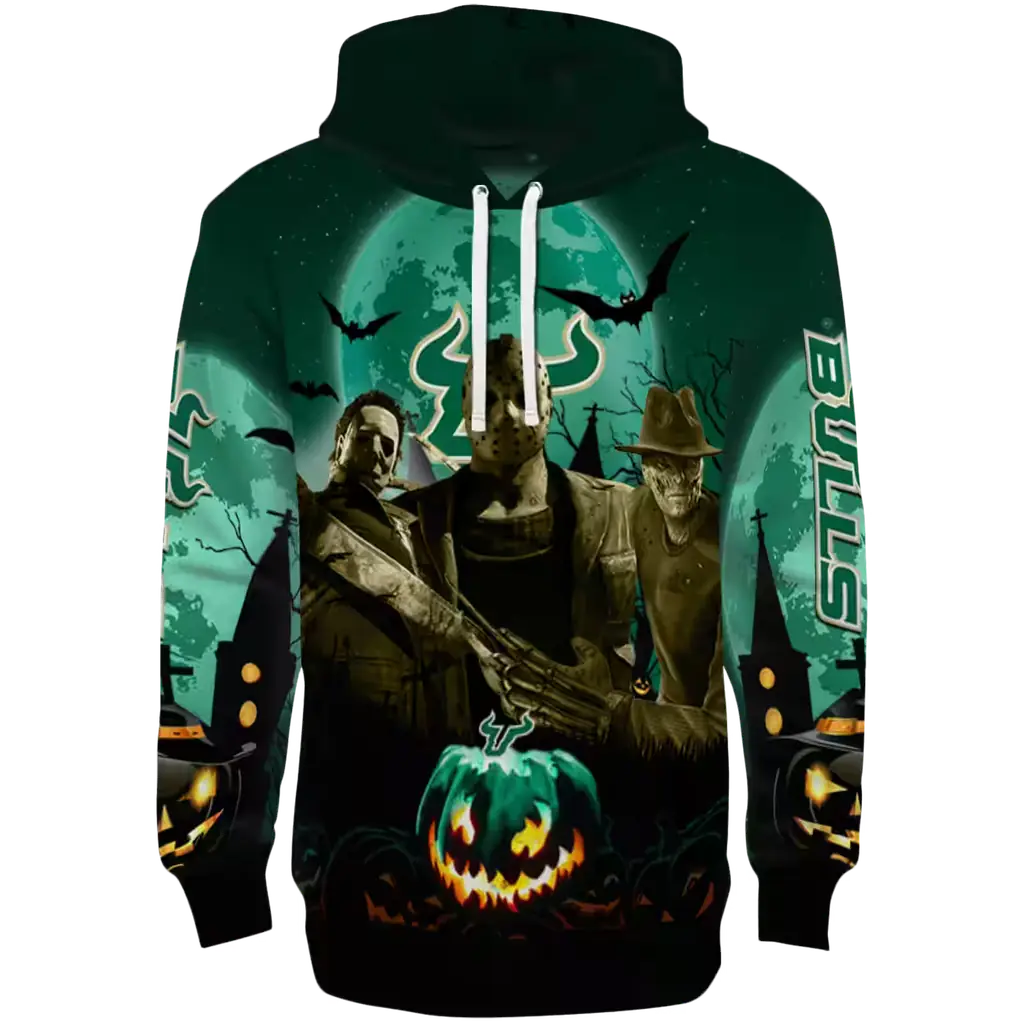 south florida bulls halloween vibes green black hoodie best selling south florida bulls halloween vibes green black hoodie best selling