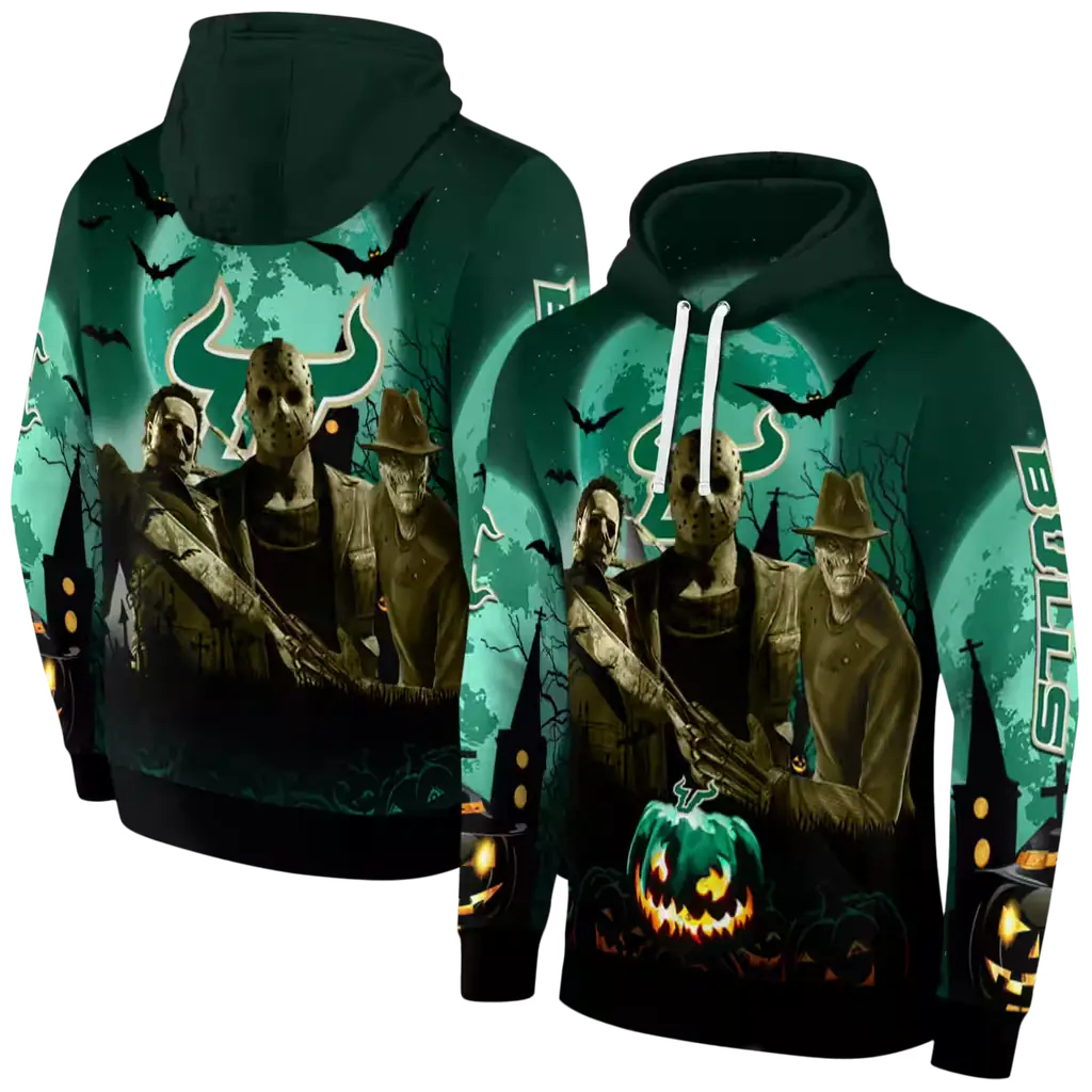 south florida bulls halloween vibes green black hoodie fashion forward south florida bulls halloween vibes green black hoodie fashion forward