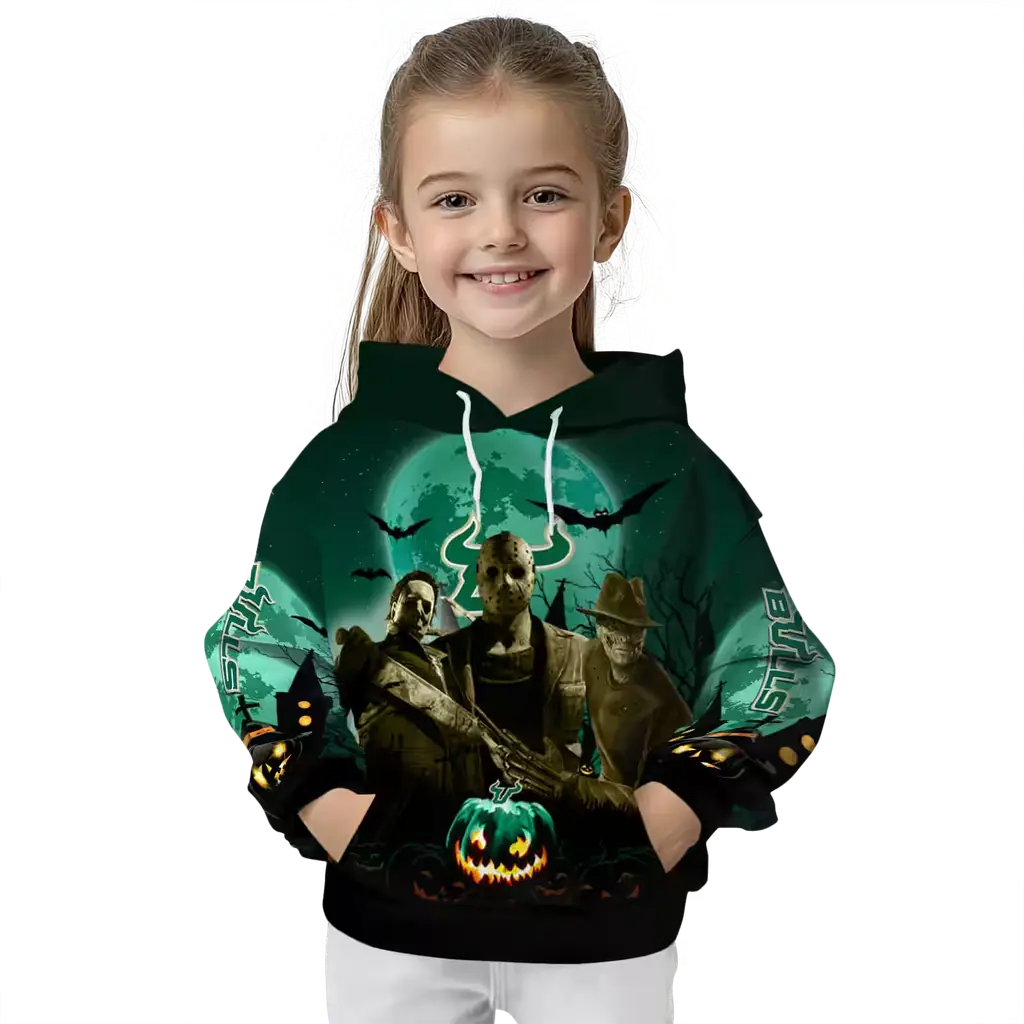 south florida bulls halloween vibes green black hoodie top rated south florida bulls halloween vibes green black hoodie top rated