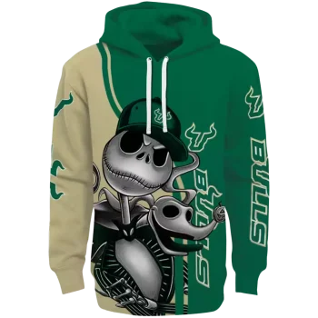 south florida bulls jack skellington green hoodie best selling