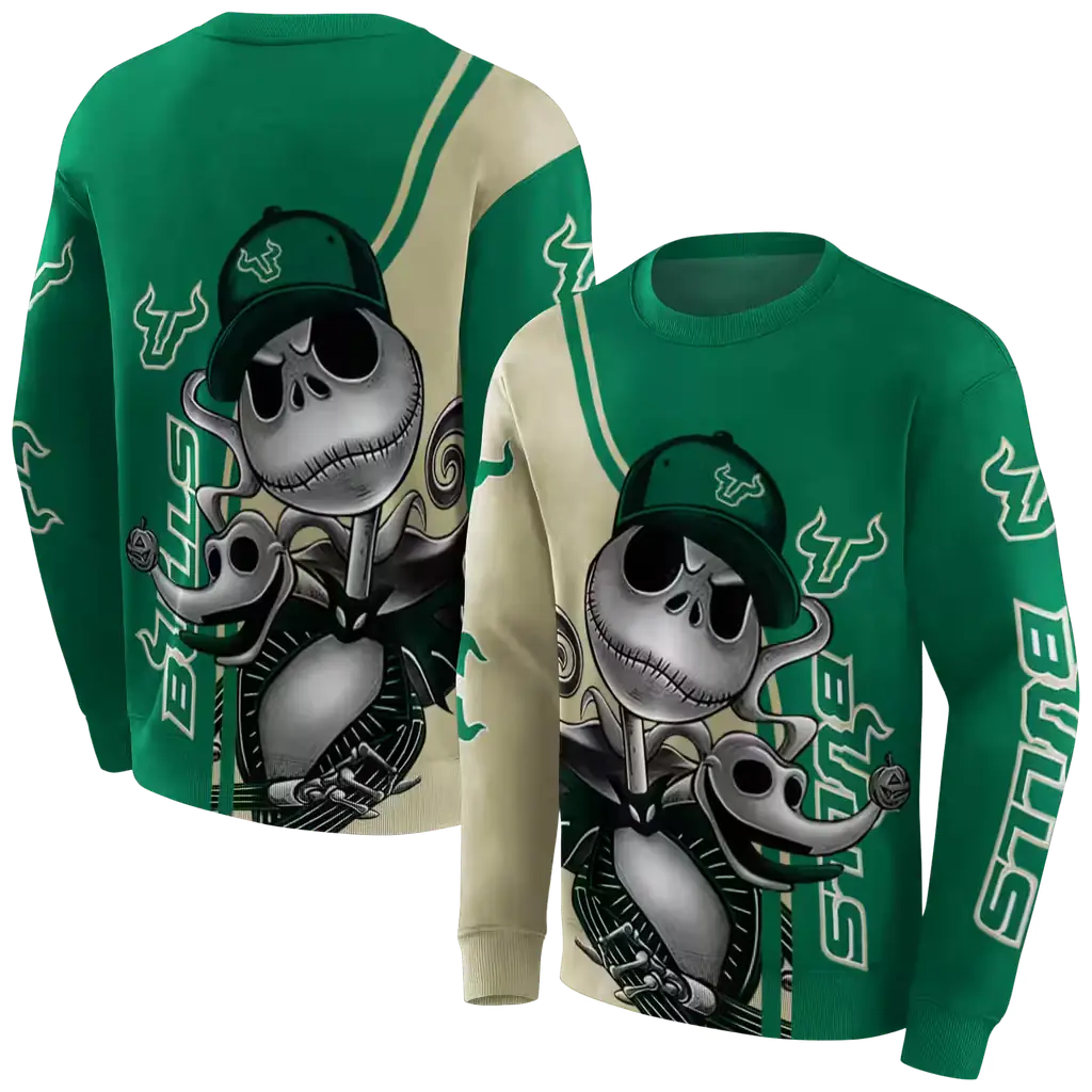 south florida bulls jack skellington green hoodie premium grade south florida bulls jack skellington green hoodie premium grade