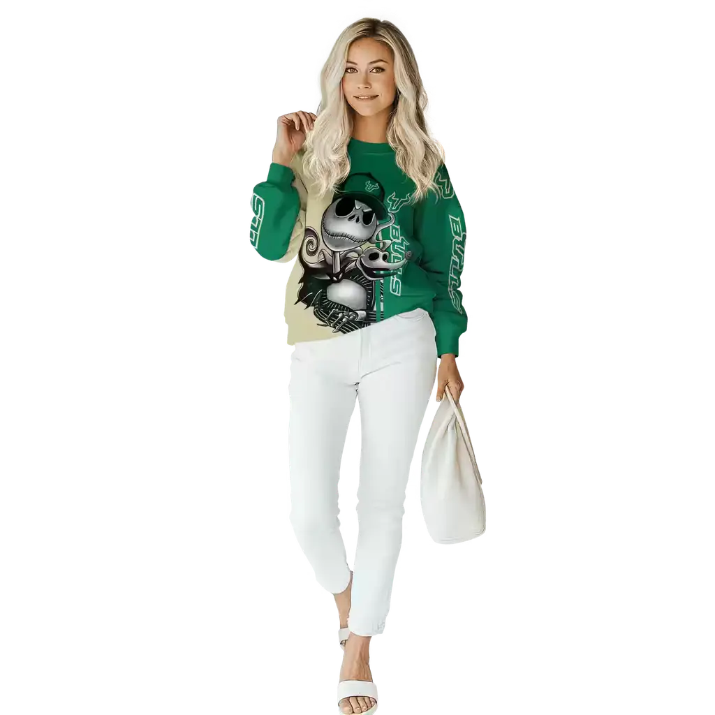 south florida bulls jack skellington green hoodie trendy south florida bulls jack skellington green hoodie trendy