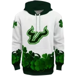 south florida bulls lucky motif white green hoodie best selling