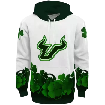 south florida bulls lucky motif white green hoodie best selling