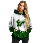 south florida bulls lucky motif white green hoodie best selling