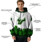 south florida bulls lucky motif white green hoodie best selling