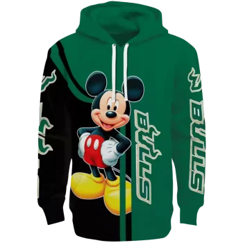 south florida bulls mickey mouse green black hoodie best selling