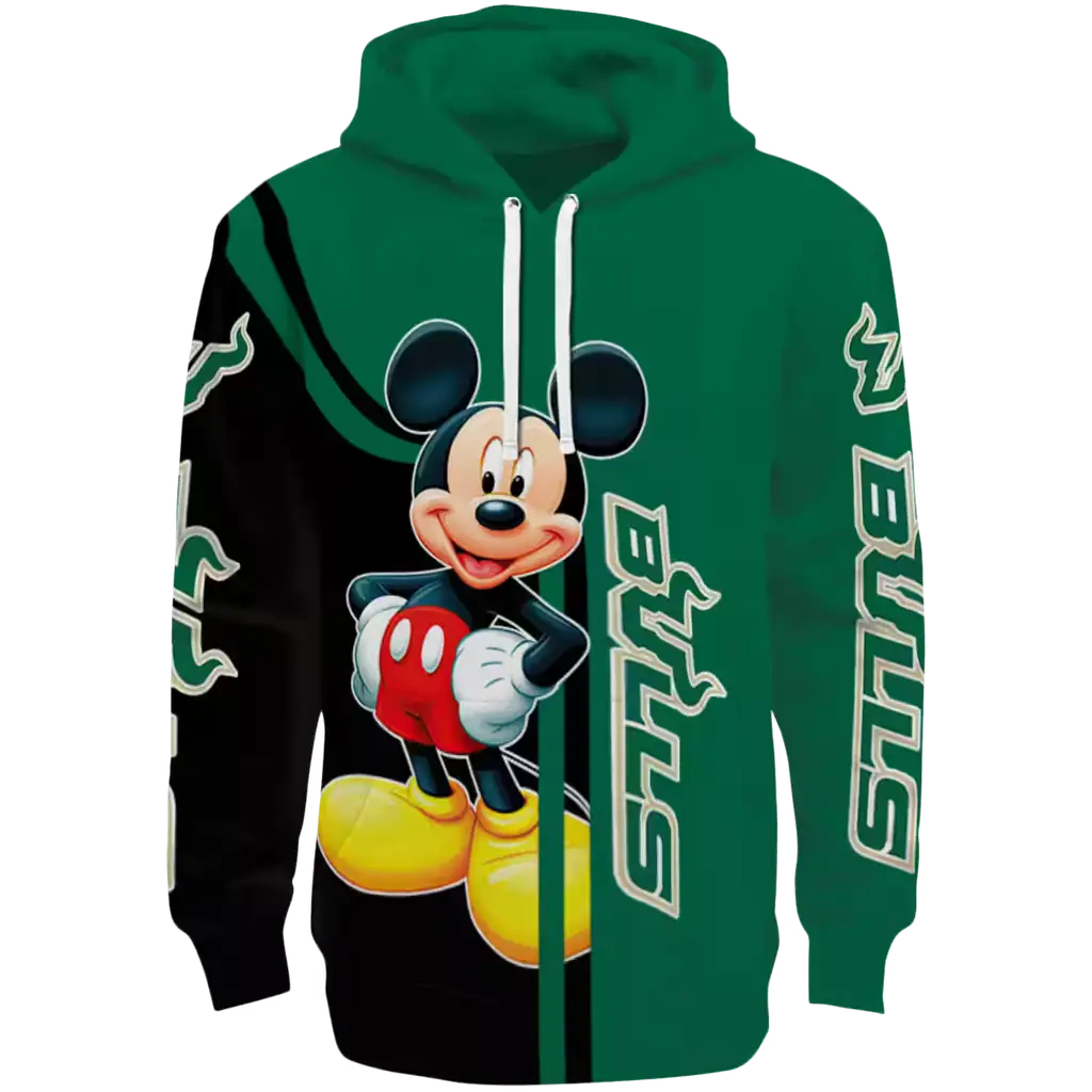 south florida bulls mickey mouse green black hoodie best selling south florida bulls mickey mouse green black hoodie best selling