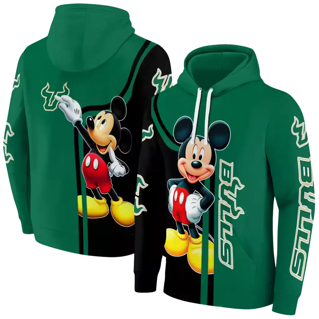 south florida bulls mickey mouse green black hoodie fashion forward south florida bulls mickey mouse green black hoodie fashion forward