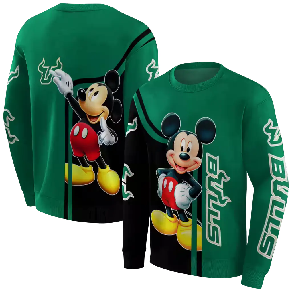 south florida bulls mickey mouse green black hoodie premium grade south florida bulls mickey mouse green black hoodie premium grade