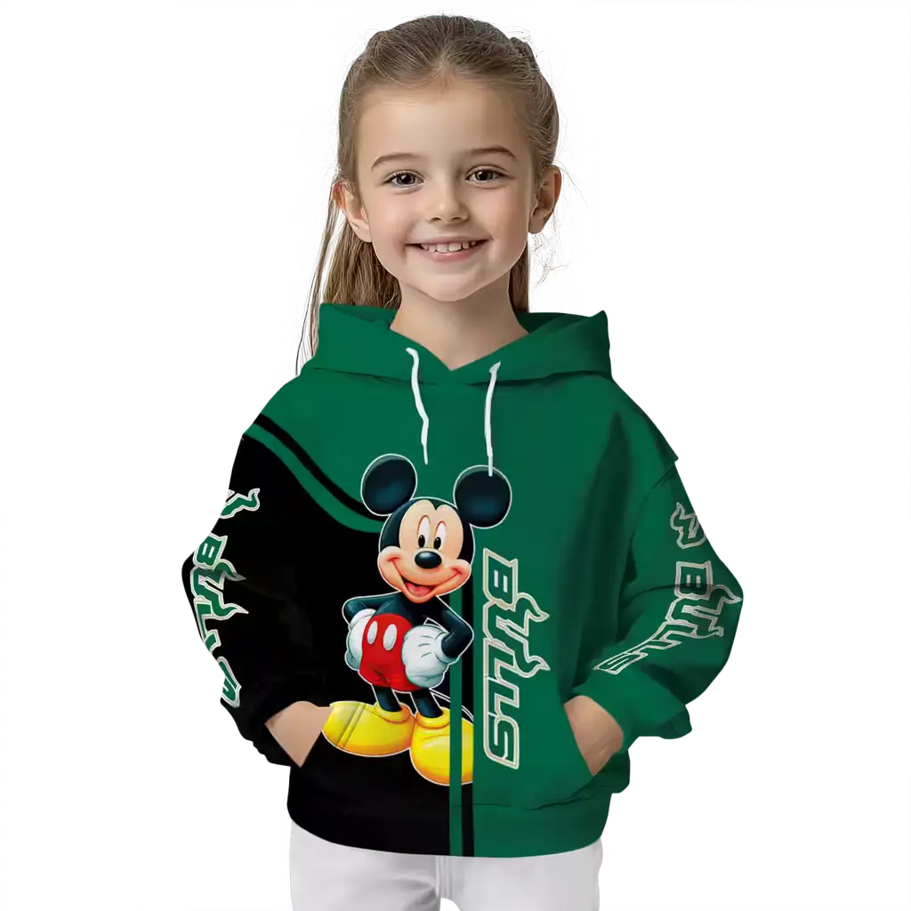 south florida bulls mickey mouse green black hoodie top rated south florida bulls mickey mouse green black hoodie top rated