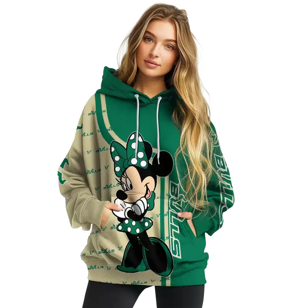 south florida bulls minnie mouse green hoodie high quality south florida bulls minnie mouse green hoodie high quality