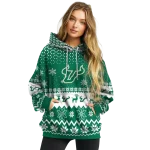 south florida bulls reindeer motif green hoodie best selling