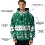 south florida bulls reindeer motif green hoodie best selling
