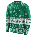 south florida bulls reindeer motif green hoodie best selling