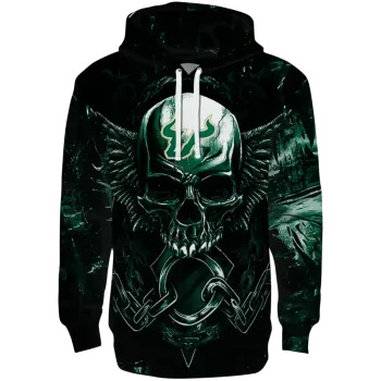 south florida bulls skull artwork green black hoodie best selling