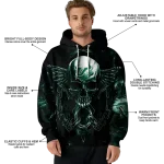 south florida bulls skull artwork green black hoodie best selling
