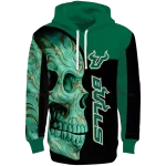 south florida bulls skull motif green black hoodie best selling