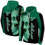 south florida bulls skull motif green black hoodie best selling