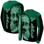 south florida bulls skull motif green black hoodie best selling