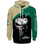 south florida bulls skull punisher gold black hoodie best selling