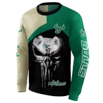 south florida bulls skull punisher gold black hoodie best selling