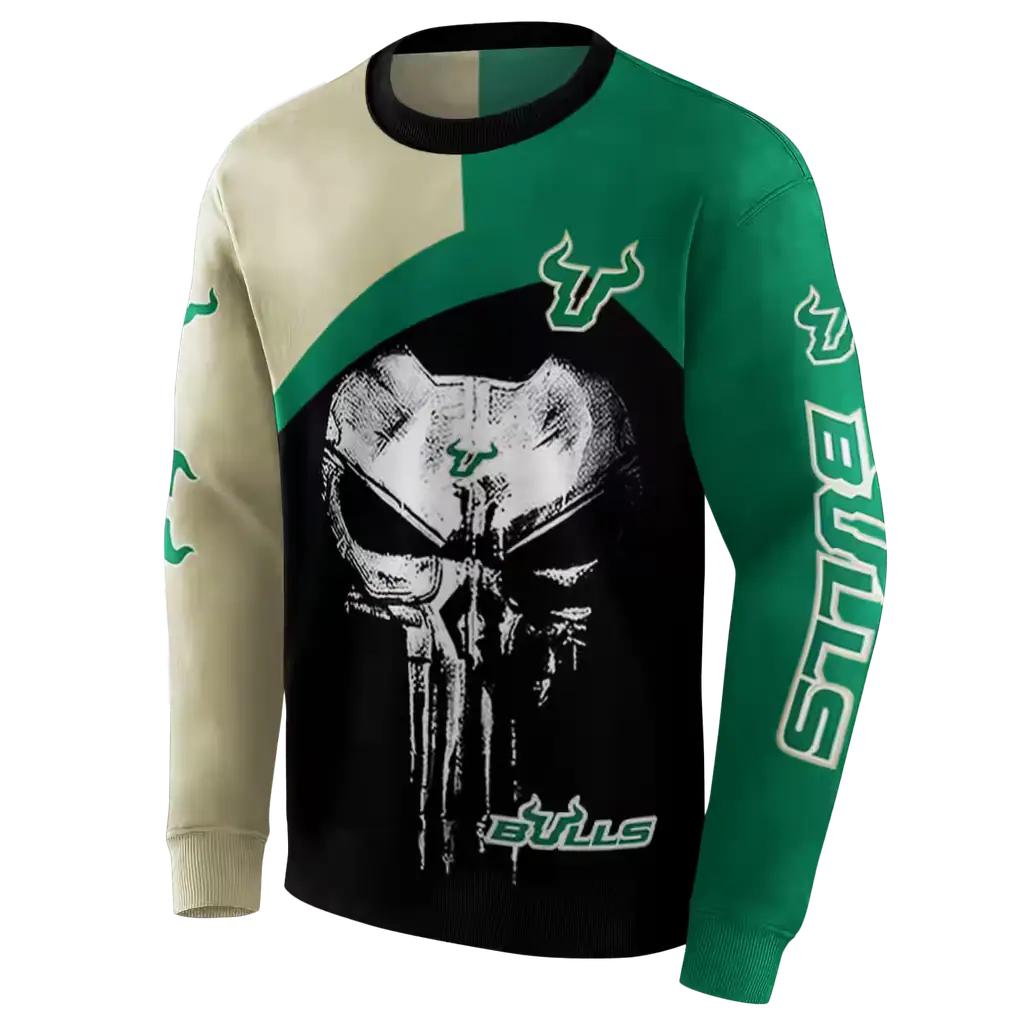 south florida bulls skull punisher gold black hoodie new arrival south florida bulls skull punisher gold black hoodie new arrival