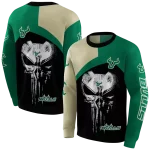 south florida bulls skull punisher gold black hoodie best selling