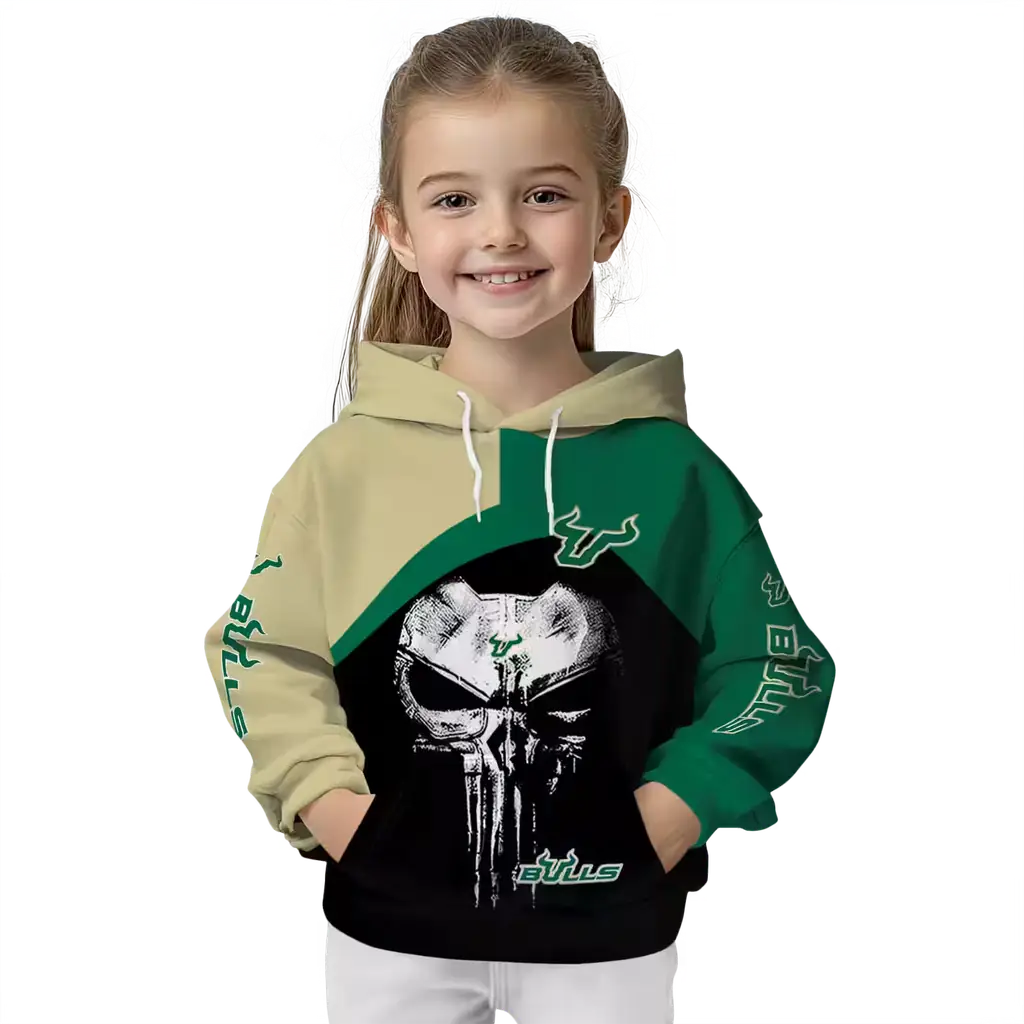 south florida bulls skull punisher gold black hoodie top rated south florida bulls skull punisher gold black hoodie top rated