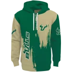 south florida bulls splatter effect green hoodie best selling