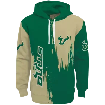 south florida bulls splatter effect green hoodie best selling