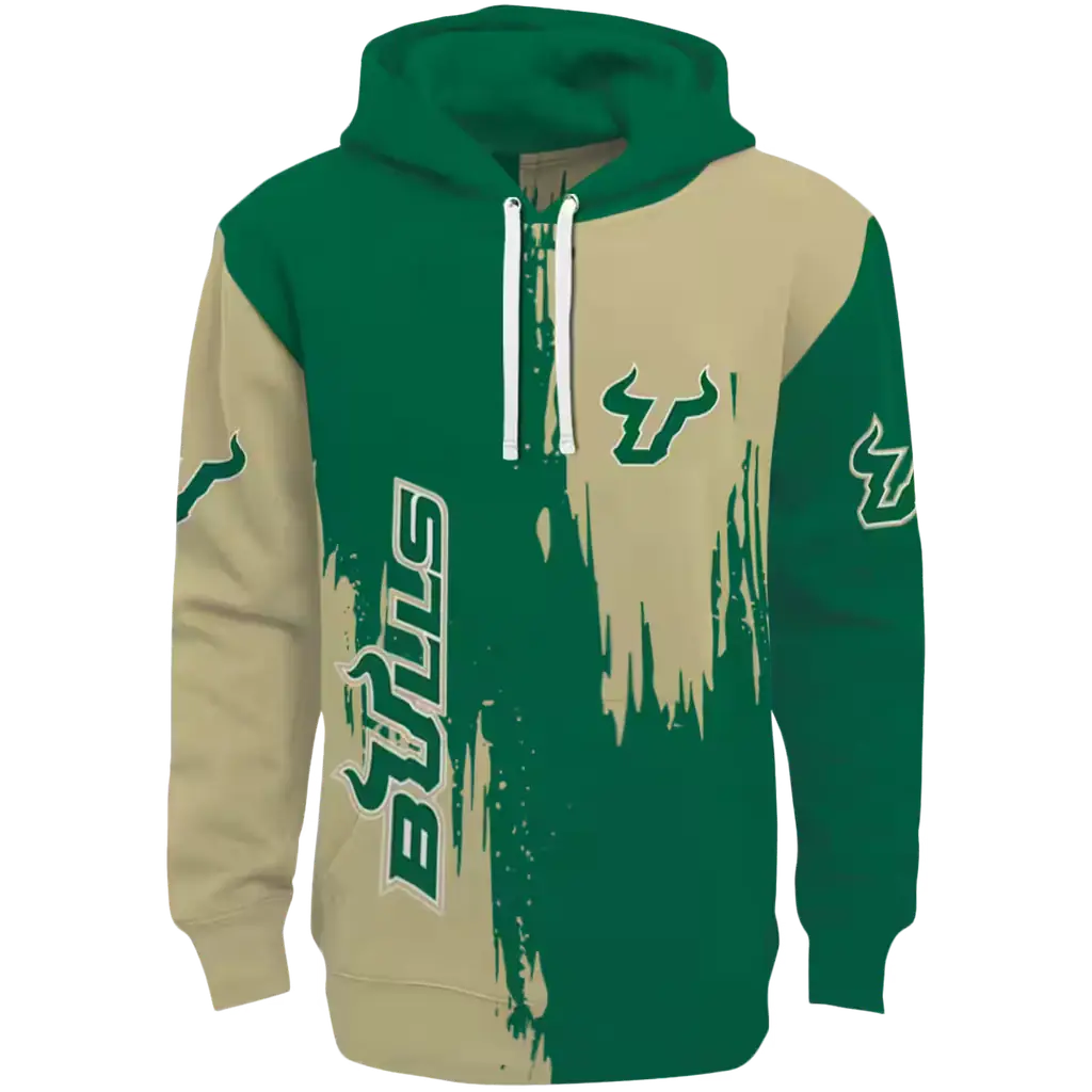 south florida bulls splatter effect green hoodie best selling south florida bulls splatter effect green hoodie best selling