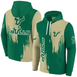 south florida bulls splatter effect green hoodie best selling