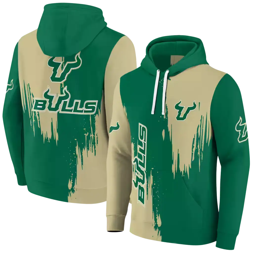 south florida bulls splatter effect green hoodie fashion forward south florida bulls splatter effect green hoodie fashion forward