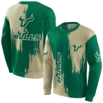 south florida bulls splatter effect green hoodie best selling